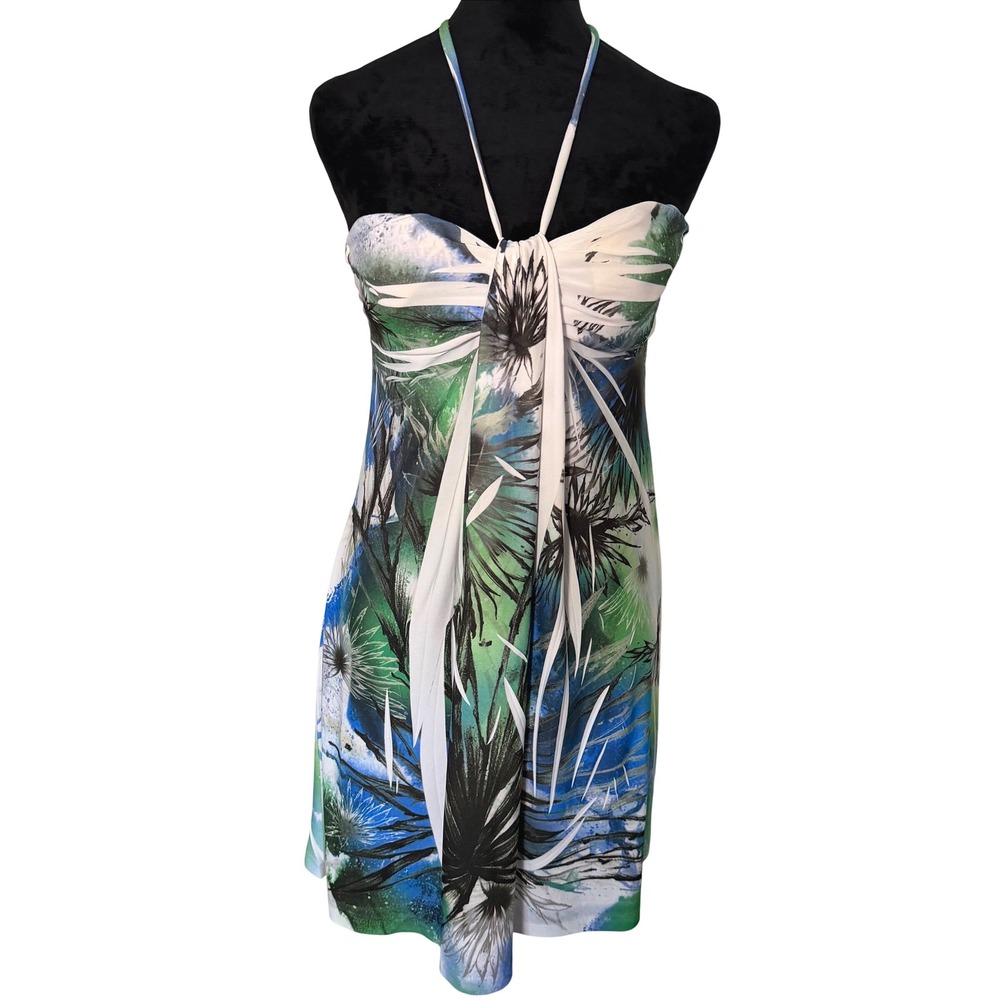 Women's VANITY VTG 90s Swim Cover Up Dress Grunge 2000s Bikini Strapless SZ M